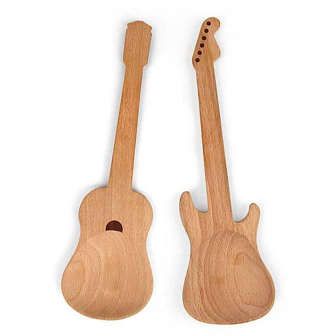 slide 1 of 1, Kikkerland Design Guitar Salad Server Set, 2 ct