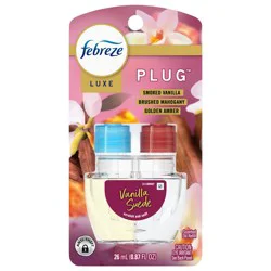 Febreze Plug In Air Freshener, Odor-Fighting Scented Oil Refill, Vanilla Suede Scent, 1 Refill