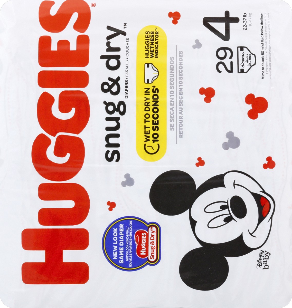 slide 6 of 6, Huggies Snug & Dry Diapers Size 4, 29 ct