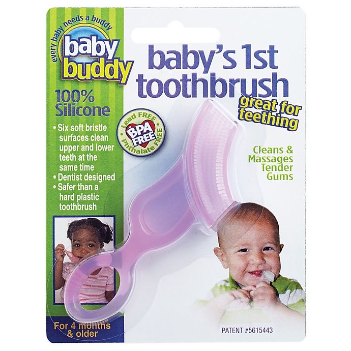 slide 1 of 1, Baby Buddy Baby's First Toothbrush - Pink, 1 ct