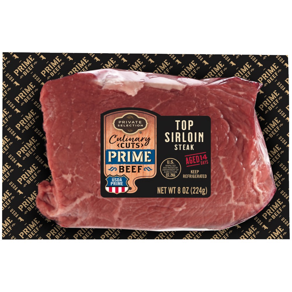 slide 1 of 2, Private Selection Culinary Cuts Prime Beef Top Sirloin Steak, 8 oz