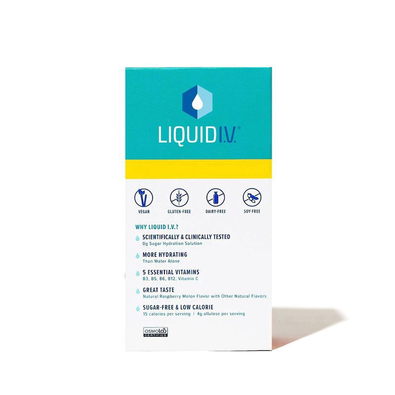 slide 2 of 4, Liquid I.V. Sugar FreeDieting and Sports Supplements - Melon Raspberry- 10 ct, 10 ct