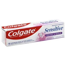 Colgate Sensitive Toothpaste, Prevent and Repair - Gentle Mint Paste Formula (6 ounce, Pack of 1)