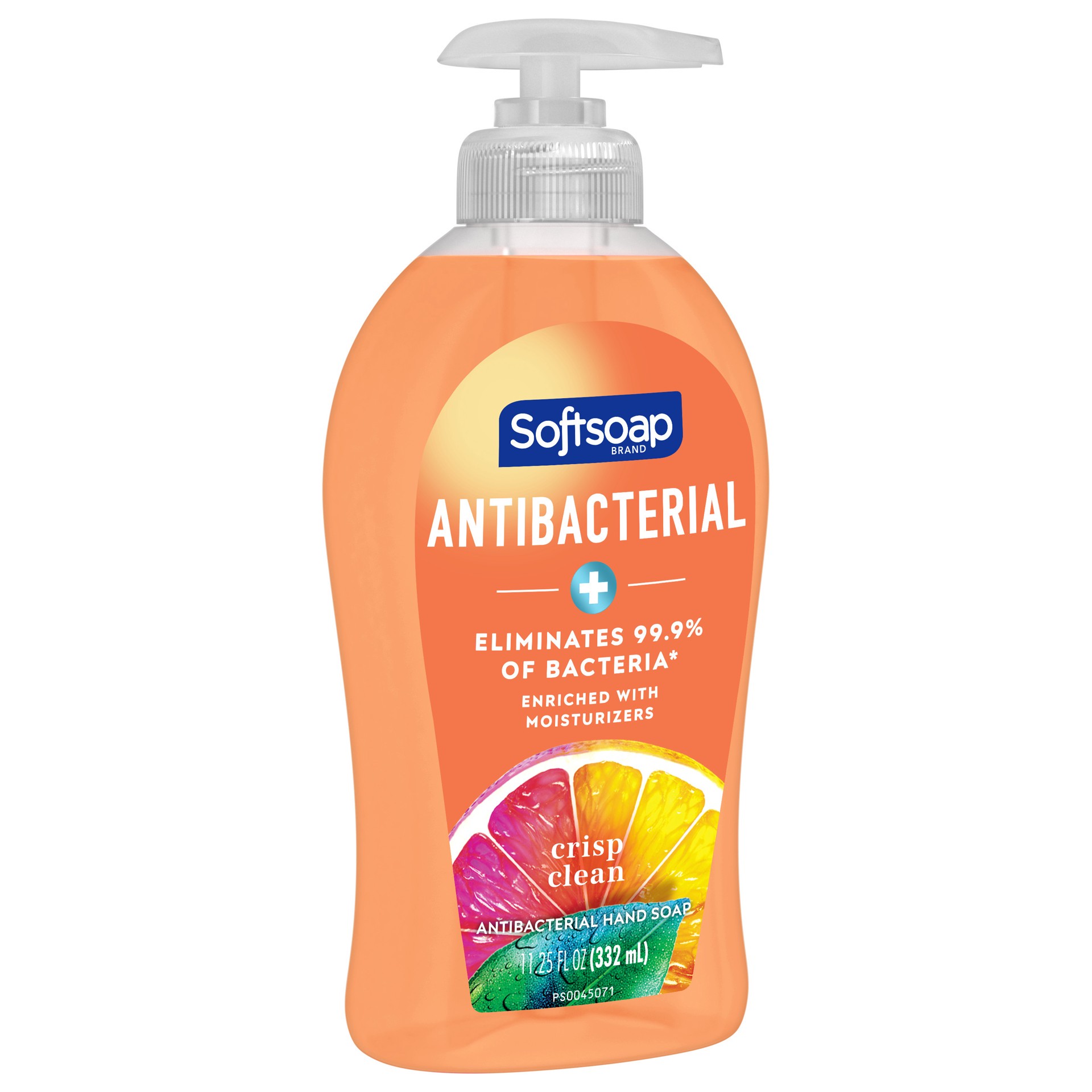 slide 6 of 10, Softsoap Antibacterial Liquid Hand Soap Pump, Crisp Clean - 11.25 Fluid Ounce, 11.25 fl oz