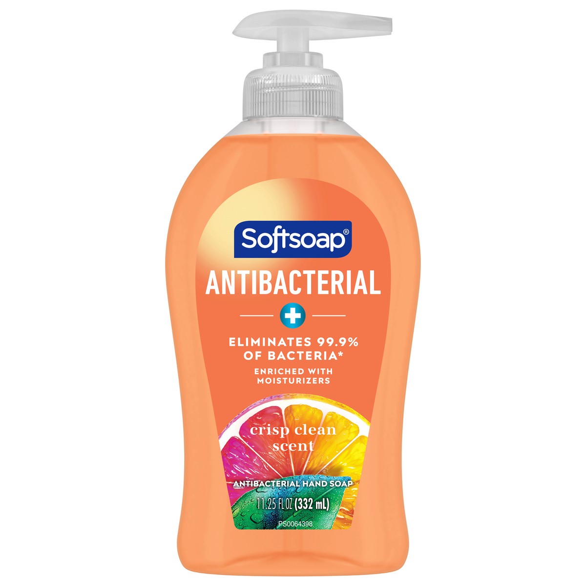 slide 1 of 10, Softsoap Antibacterial Liquid Hand Soap Pump, Crisp Clean - 11.25 Fluid Ounce, 11.25 fl oz