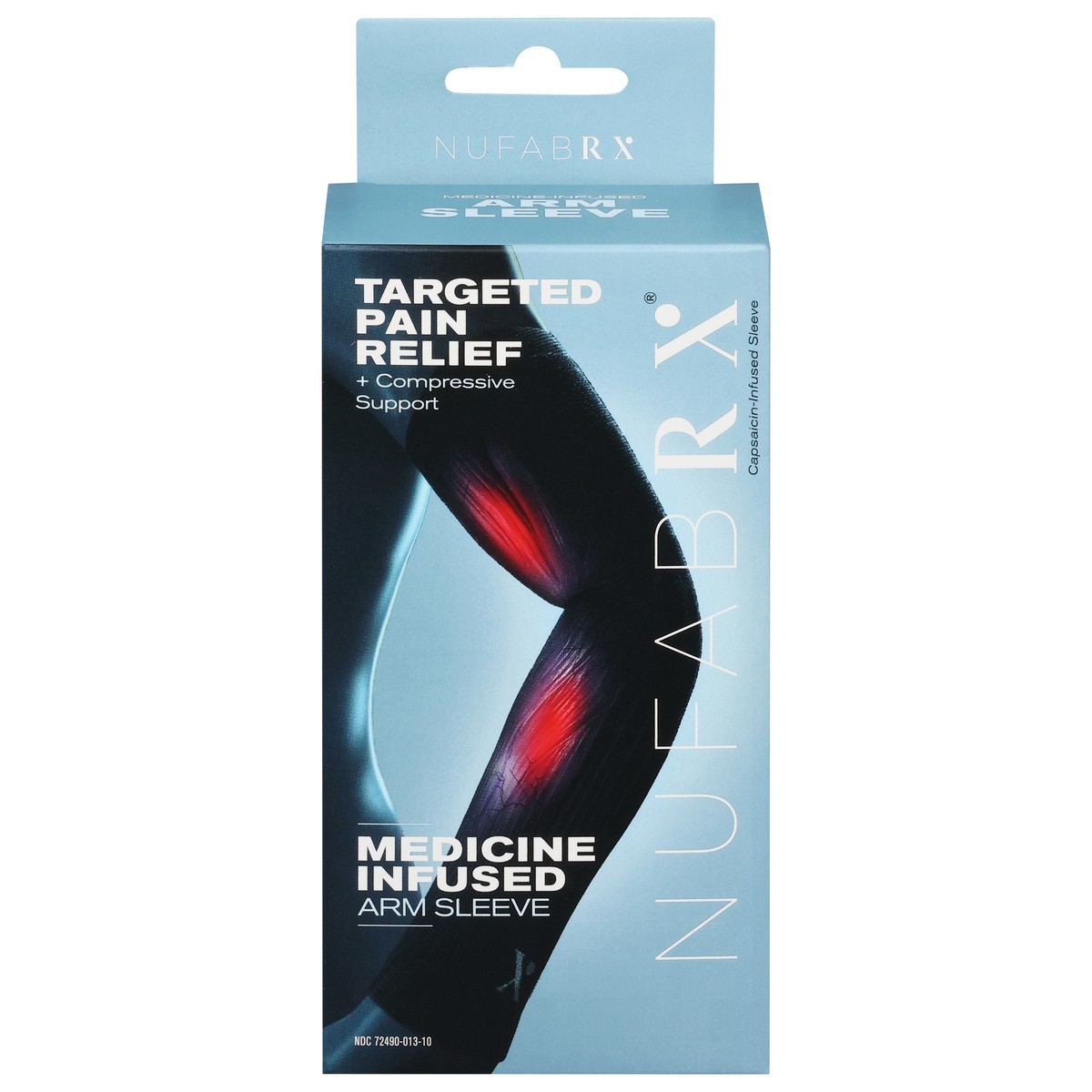 slide 1 of 13, Nufabrx Black Medicine Infused Arm Sleeve One Size Fits Most 1 ea, 1 ct
