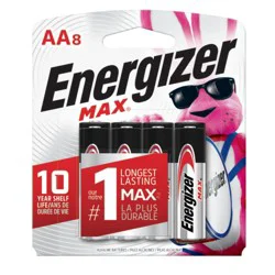 Energizer Max Alkaline AA Batteries (8-Pack)