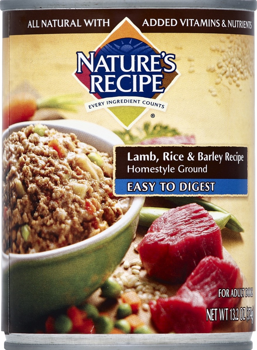 slide 6 of 6, Nature's Recipe Nature''s Recipe Ground Lamb, Rice & Barley Recipe Wet Dog Food, 13.2 oz. Can, 13.2 oz