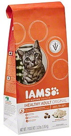 slide 1 of 6, IAMS ProActive Health Original with Chicken Premium Dry Cat Food, 3.2 lb