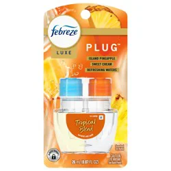 Febreze Plug In Air Freshener, Odor-Fighting Scented Oil Refill, Tropical Blend Scent, 1 Refill