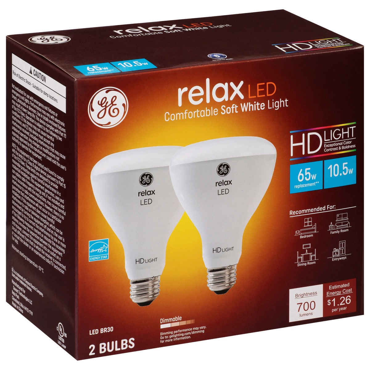 slide 8 of 11, GE Relax 2 Pack 10.5 Watts Soft White LED Light Bulbs 2 ea, 2 ct