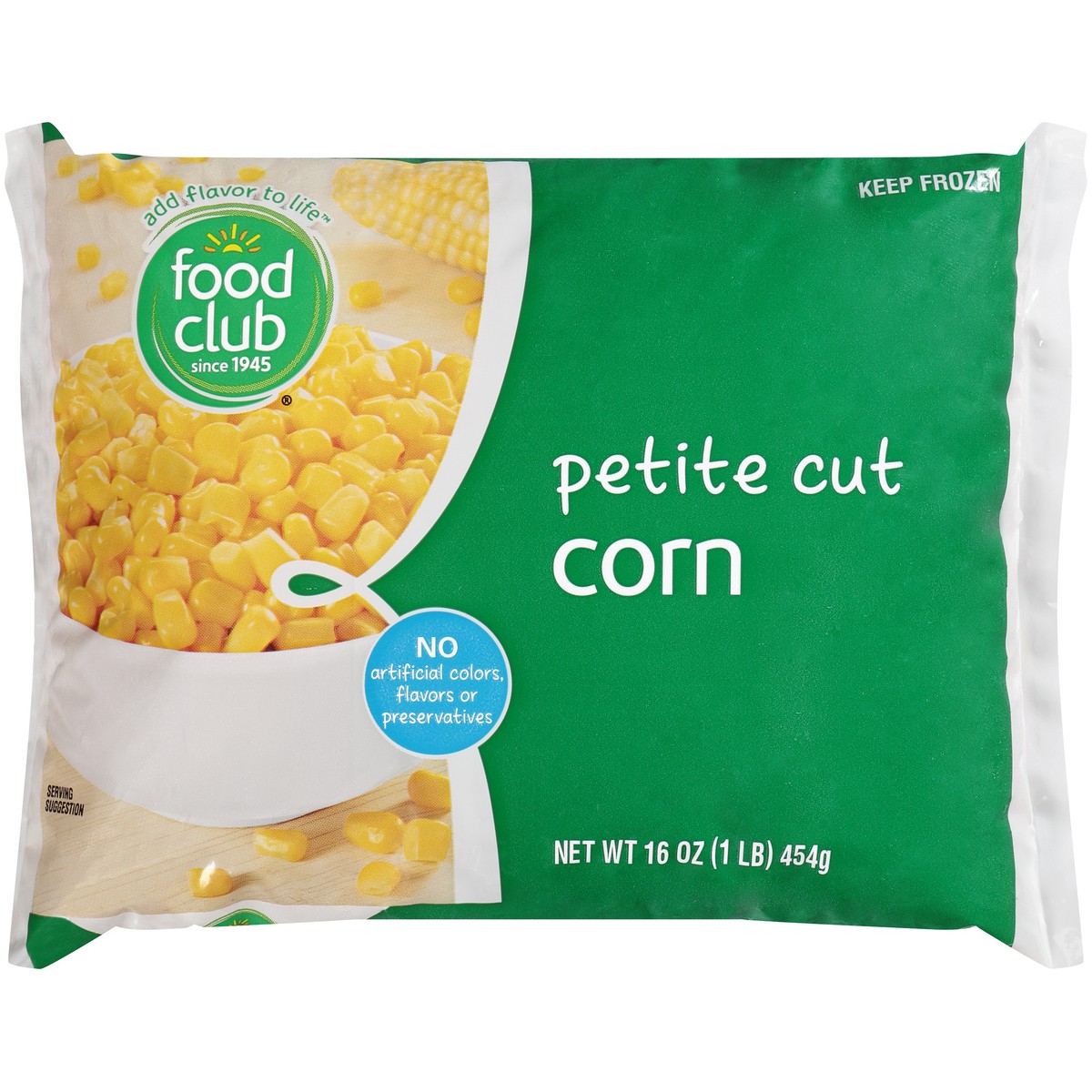 slide 8 of 9, Food Club Freshly Frozen Petite Cut Corn, 16 oz