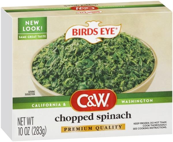 slide 1 of 1, Birds Eye C&W Chopped Spinach, 10 oz