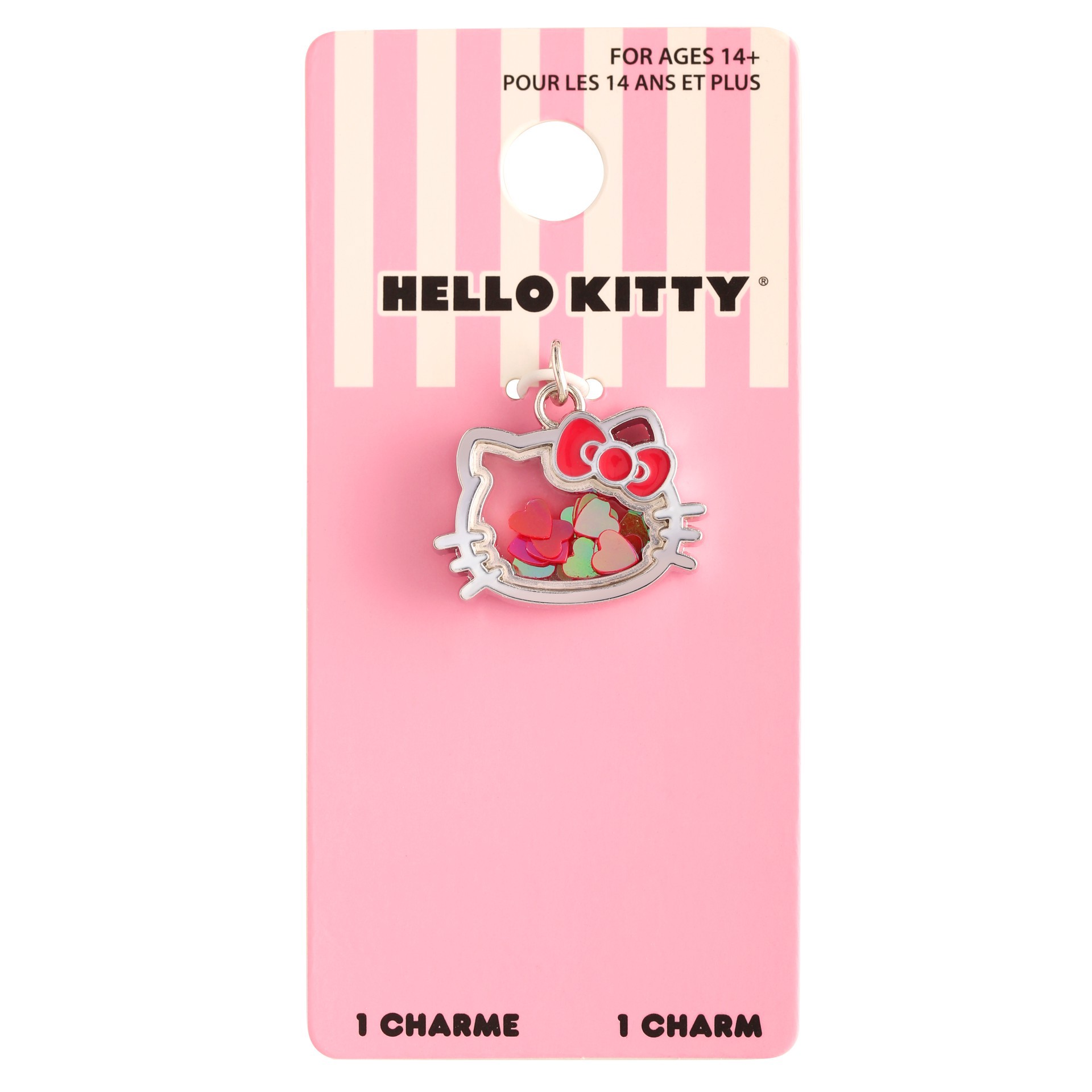 slide 3 of 3, Hello Kitty Silver Shaker Charm, 0.98 in x 0.92 in x 0.19 in