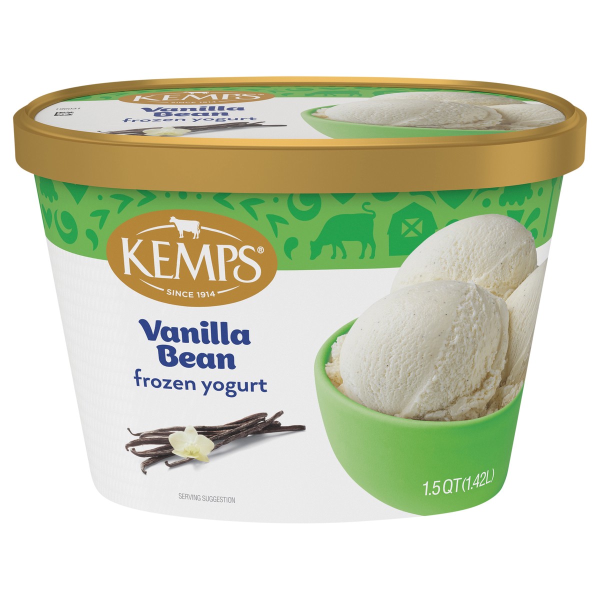 slide 1 of 4, Kemps Vanilla Bean Frozen Yogurt 1.5 Quart, 1.5 qt