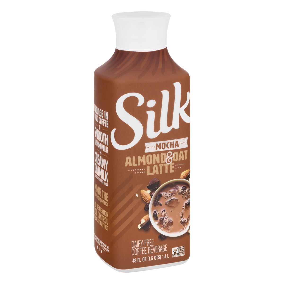 slide 3 of 10, Silk Dairy Free Mocha Almond & Oat Latte Coffee Beverage 48 oz, 48 oz