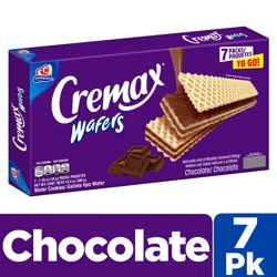 Gamesa Cremax Choco Wafer Cookies, Chocolate Natural and Artificial Flavor, 10.8 oz, 7 Count