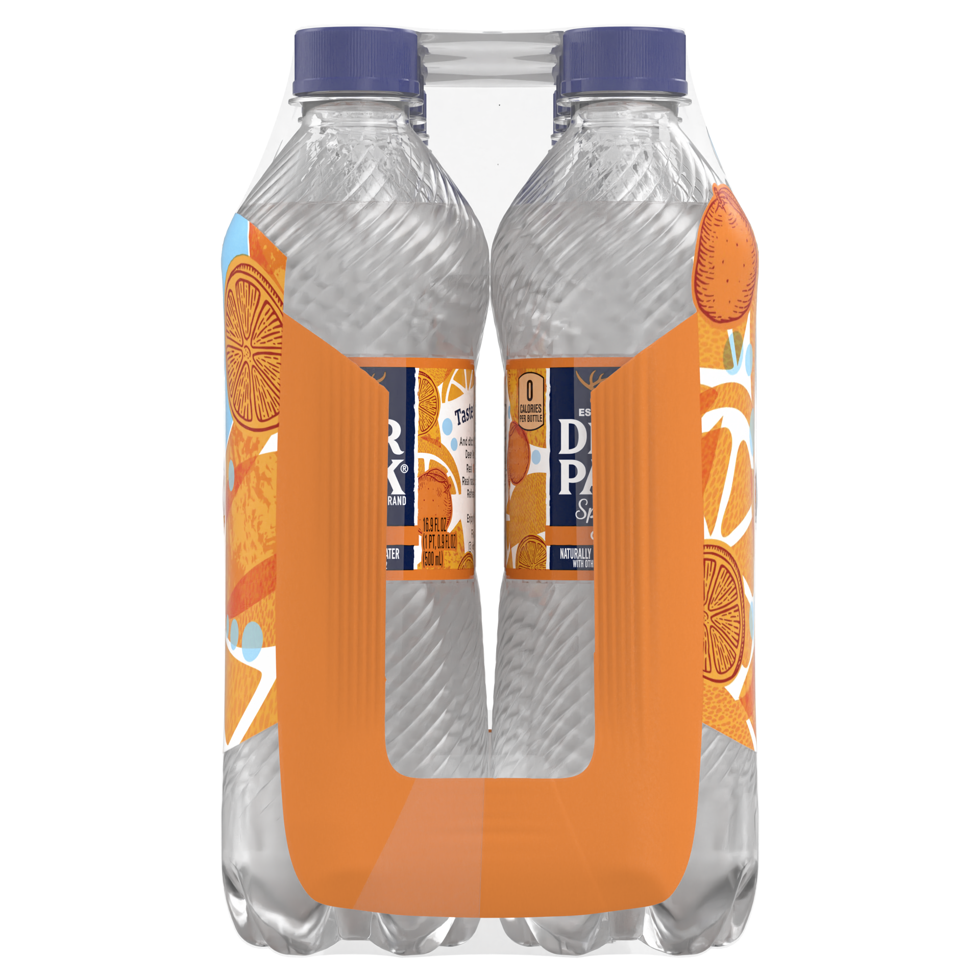 slide 2 of 5, Deer Park Sparkling Water, Orange, 16.9 oz. Bottles (8 Count), 16.9 fl oz