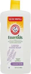 Arm & Hammer Essentials Lavender Vanilla Liquid Hand Soap 32 fl oz Bottle