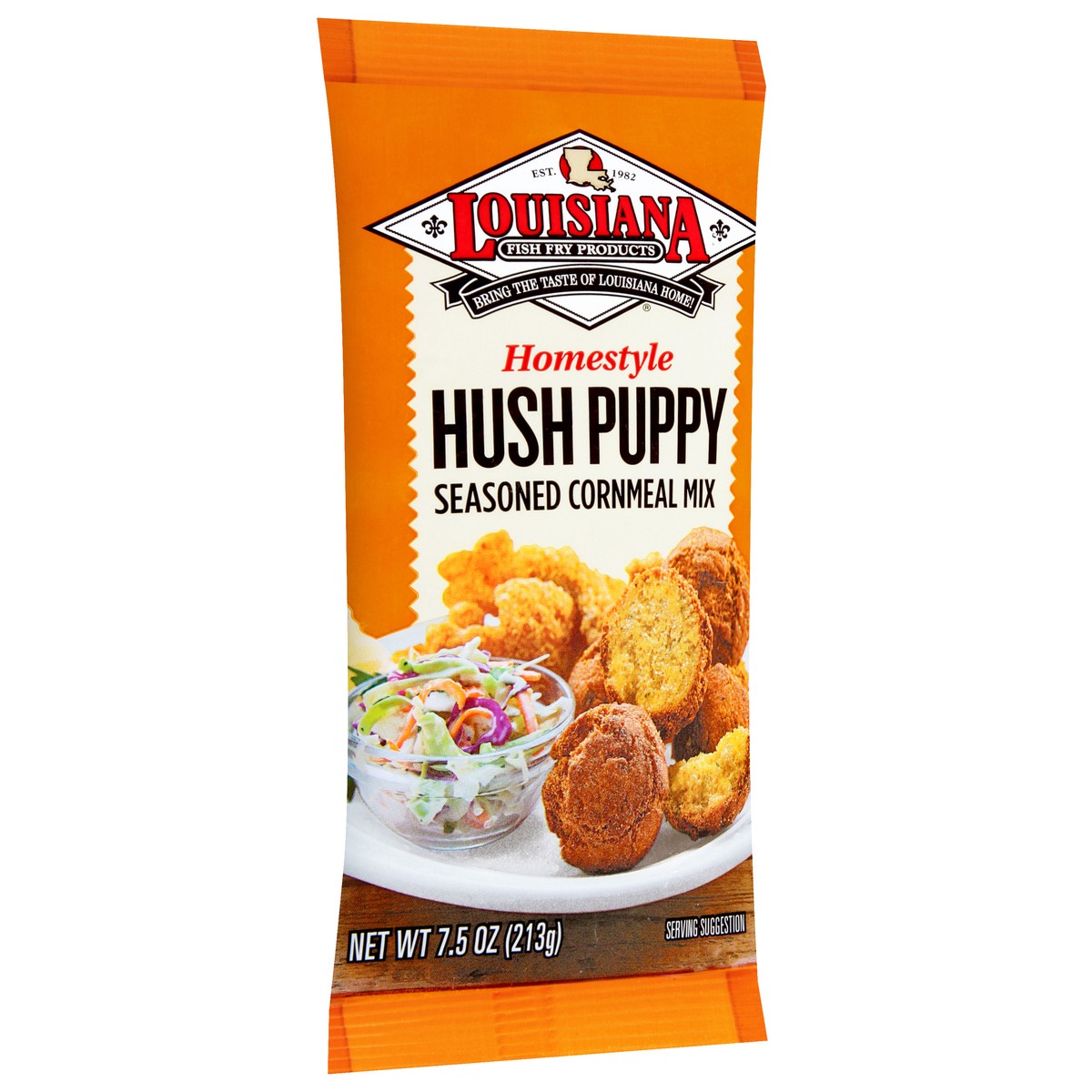 slide 4 of 9, Louisiana Fish Fry Products Homestyle Seasoned Hush Puppy Cornmeal Mix 7.5 oz, 7.5 oz