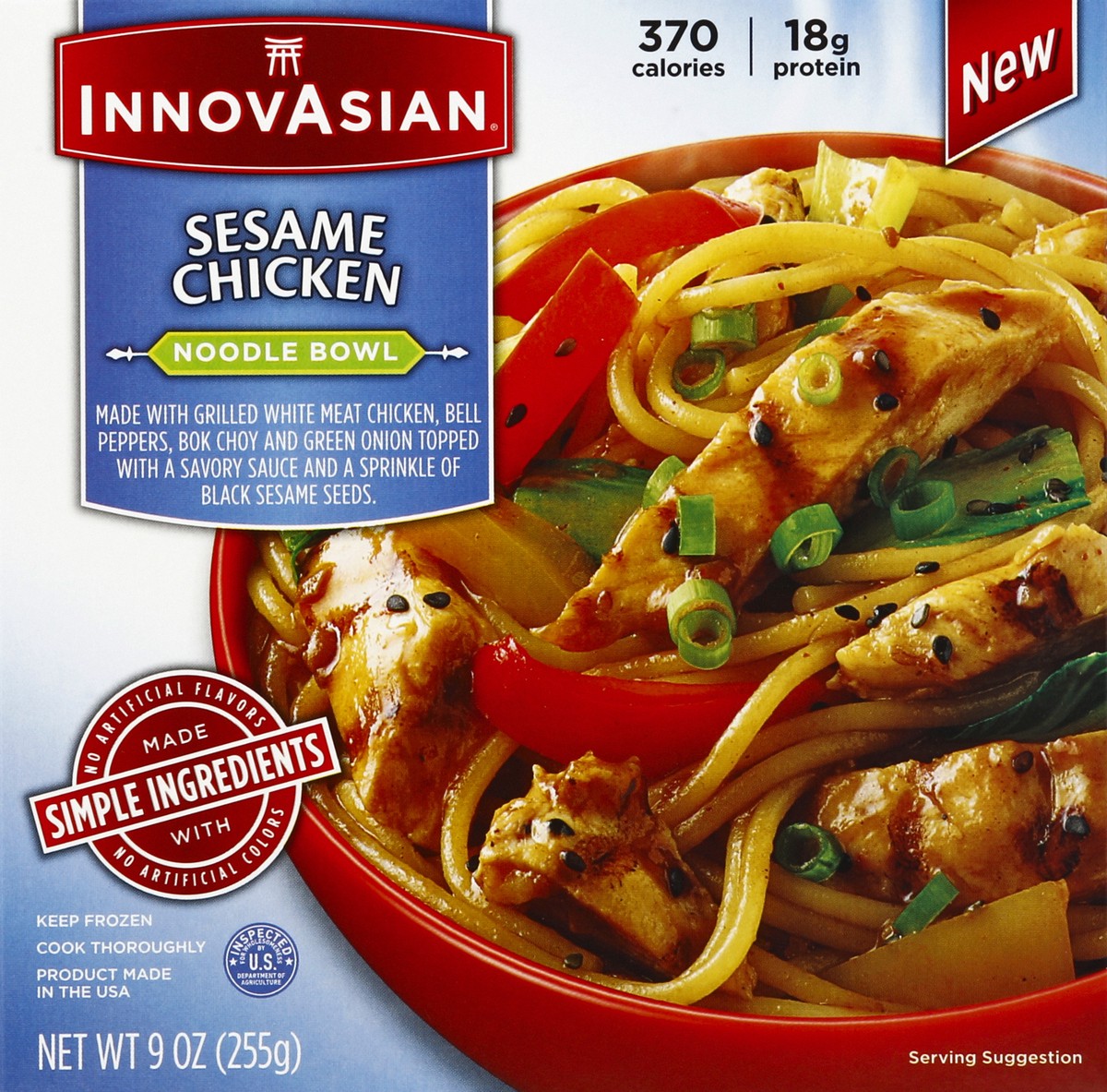 slide 6 of 6, InnovAsian Cuisine Sesame Chicken Noodle Bowl, 9 oz