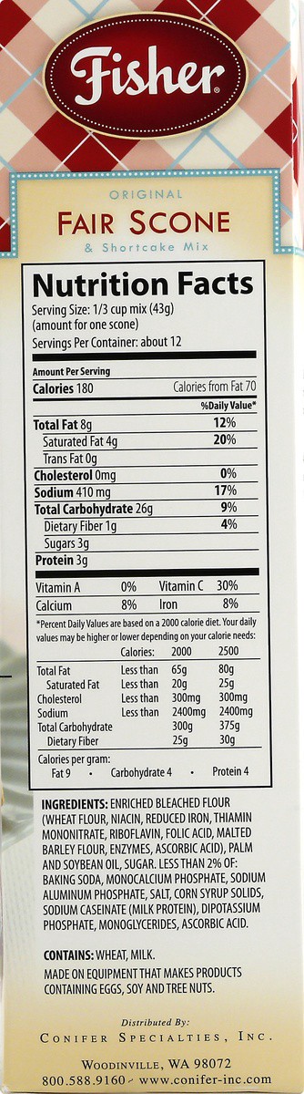 slide 8 of 9, Fisher Original Fair Scone & Shortcake Mix 18 oz, 18 oz