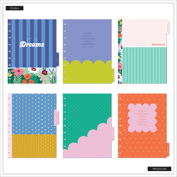 slide 2 of 10, 2026 Happy Planner Monthly/Weekly Classic Disc Bound Planner, 7"" x 9-1/4"", Floral Color Beat, January To December, PPCD12-676, 1 ct