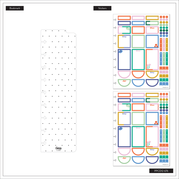 slide 4 of 10, 2026 Happy Planner Monthly/Weekly Classic Disc Bound Planner, 7"" x 9-1/4"", Floral Color Beat, January To December, PPCD12-676, 1 ct