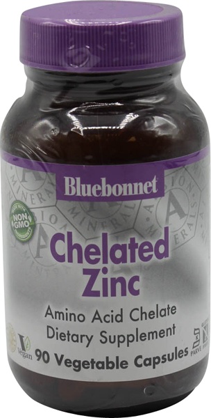 slide 1 of 1, Bluebonnet Nutrition Albion Chelated Zinc, 90 ct; 30 mg