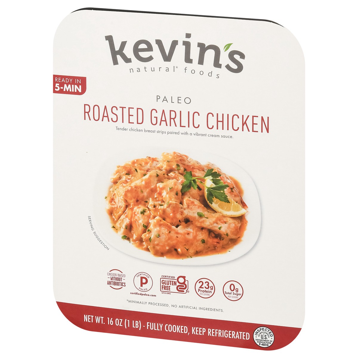 slide 8 of 9, Kevin's Natural Foods Paleo Roasted Garlic Chicken 16 oz, 16 oz