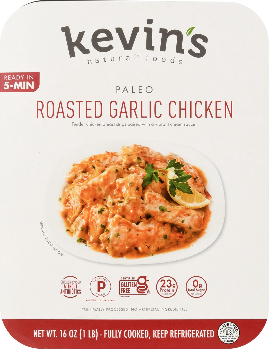 slide 6 of 9, Kevin's Natural Foods Paleo Roasted Garlic Chicken 16 oz, 16 oz