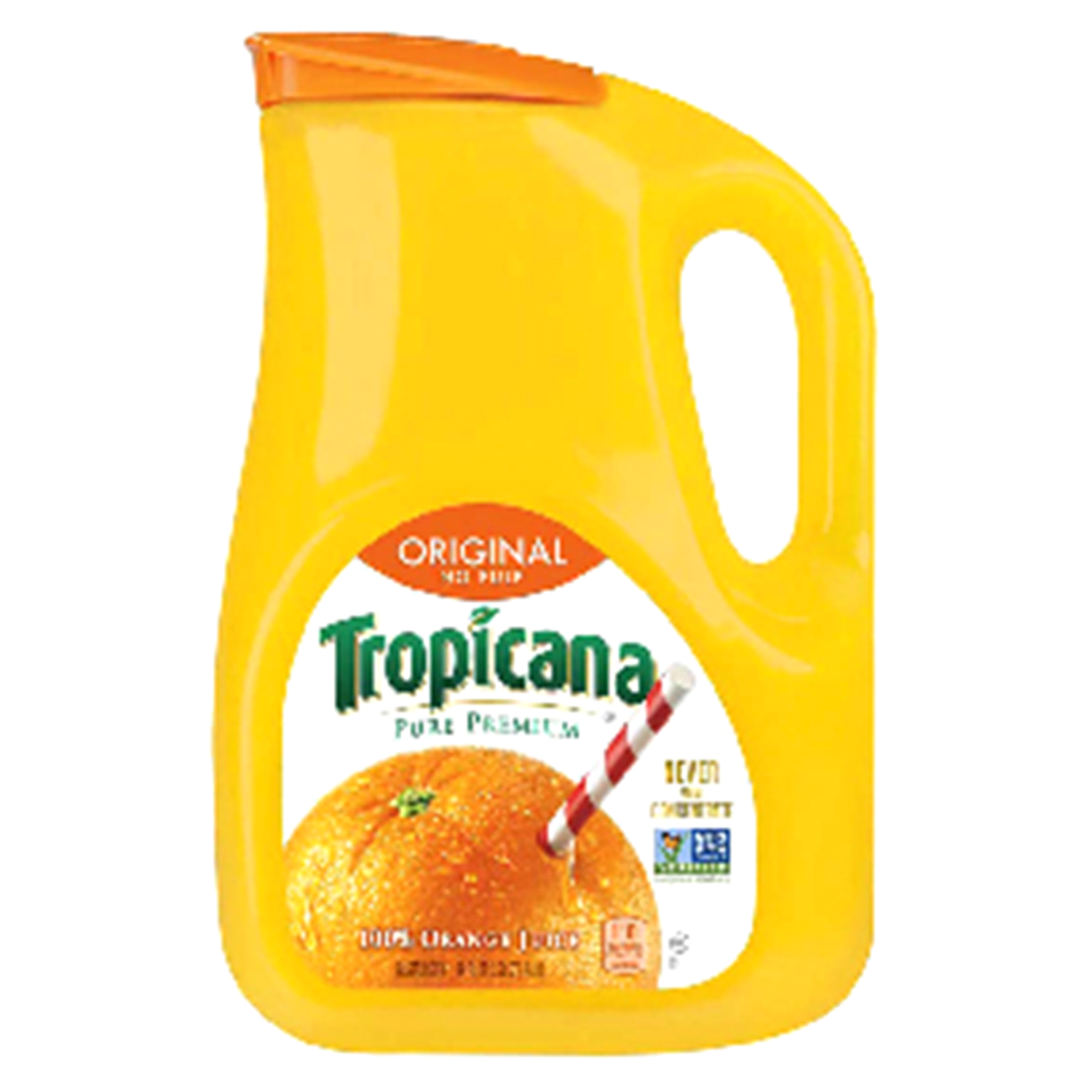 slide 1 of 1, Tropicana 100% Juice, Orange Original No Pulp, 89 oz