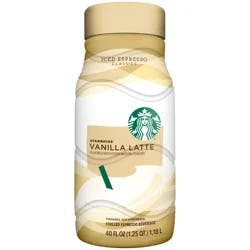Starbucks Vanilla Latte Iced Espresso Bottled Coffee Drink, 40 Fl Oz