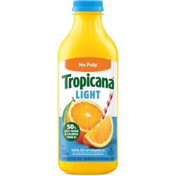 Tropicana Light Orange Juice, No Pulp, 46 fl oz