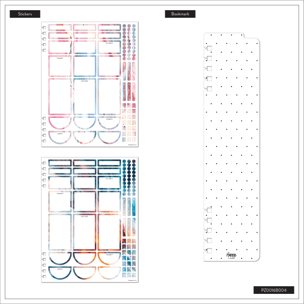 slide 6 of 10, 2026 Happy Planner Monthly/Weekly Big Customizable Twin Loop Planner, 8-1/2"" x 11"", Fluid Fusion, January To December, PZ0016B004, 1 ct