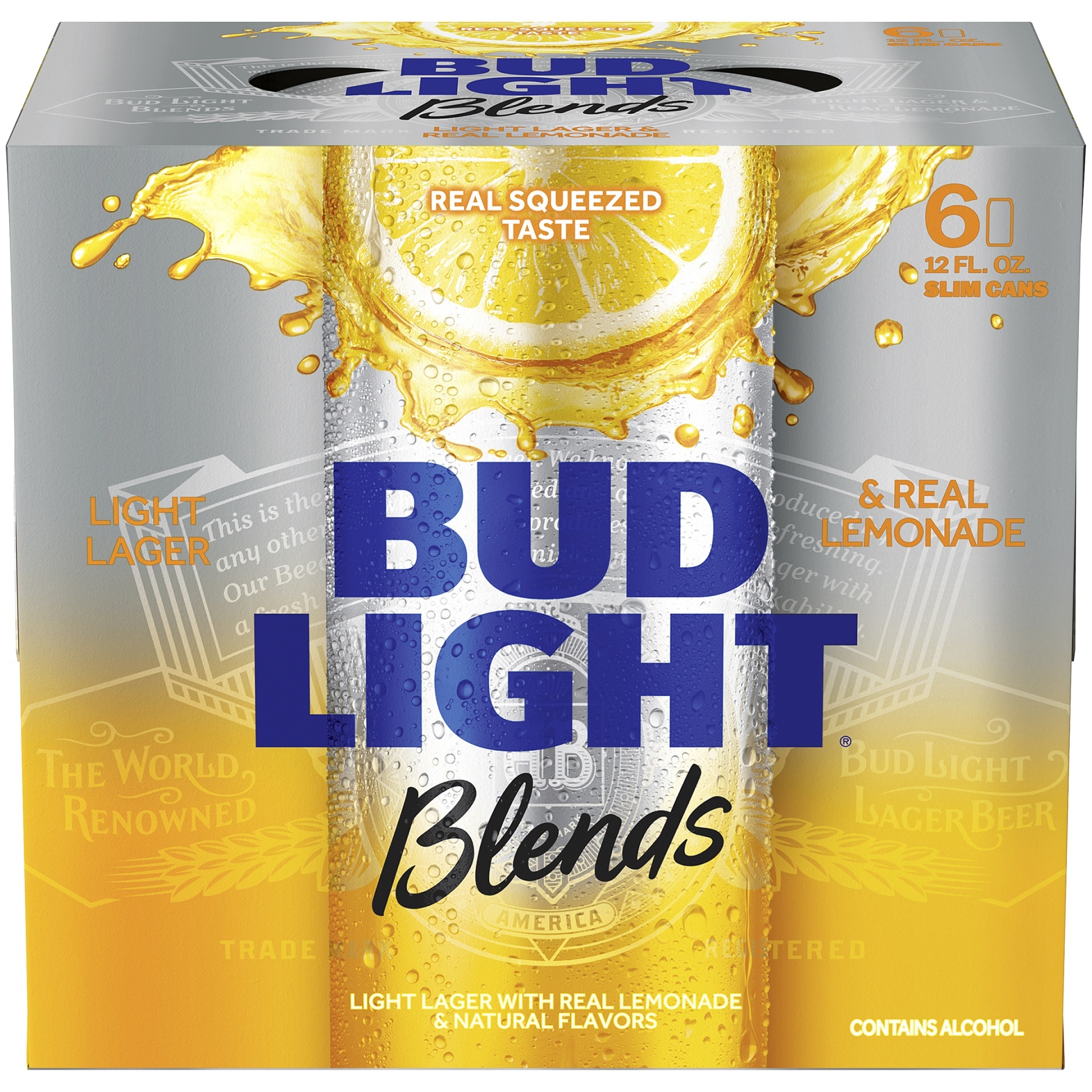 slide 1 of 1, Bud Light Budweiser Blends Lemonade, 12 oz