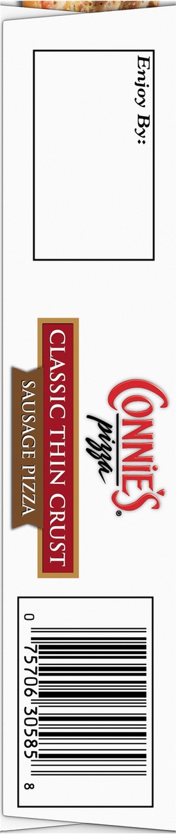 slide 2 of 14, Connie's Sausage Classic Thin Crust Pizza, 8.1 oz