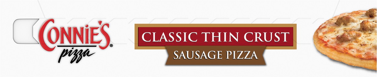 slide 7 of 14, Connie's Sausage Classic Thin Crust Pizza, 8.1 oz