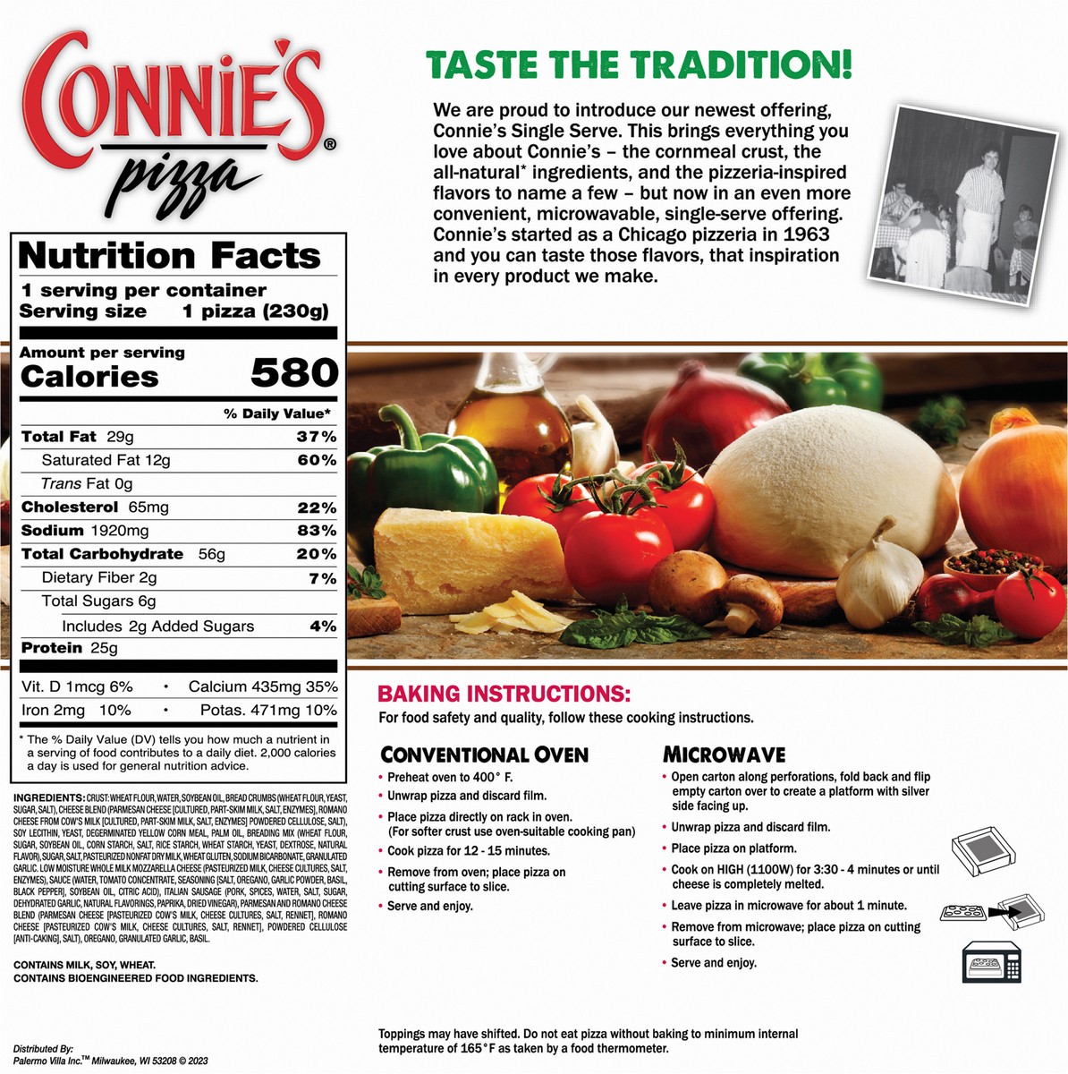 slide 9 of 14, Connie's Sausage Classic Thin Crust Pizza, 8.1 oz