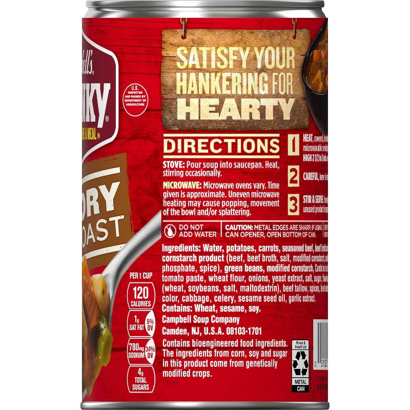 slide 5 of 14, Campbell's Chunky Savory Pot Roast Soup - 18.8oz, 18.8 oz