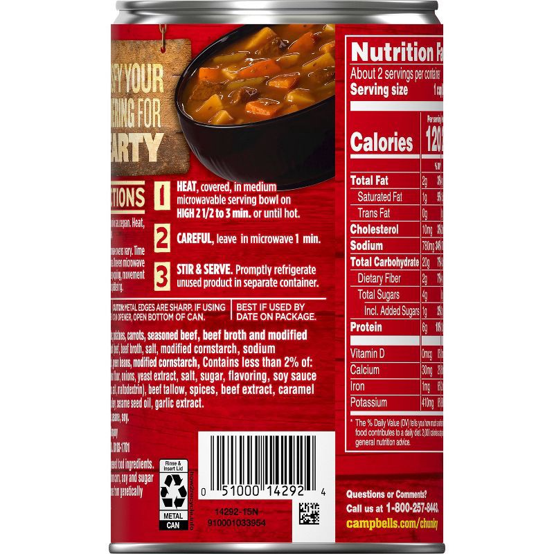 slide 4 of 14, Campbell's Chunky Savory Pot Roast Soup - 18.8oz, 18.8 oz
