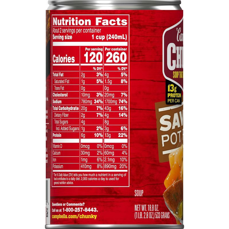 slide 2 of 14, Campbell's Chunky Savory Pot Roast Soup - 18.8oz, 18.8 oz