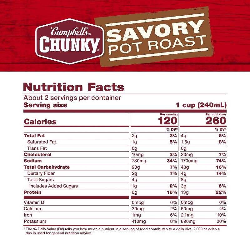 slide 12 of 14, Campbell's Chunky Savory Pot Roast Soup - 18.8oz, 18.8 oz