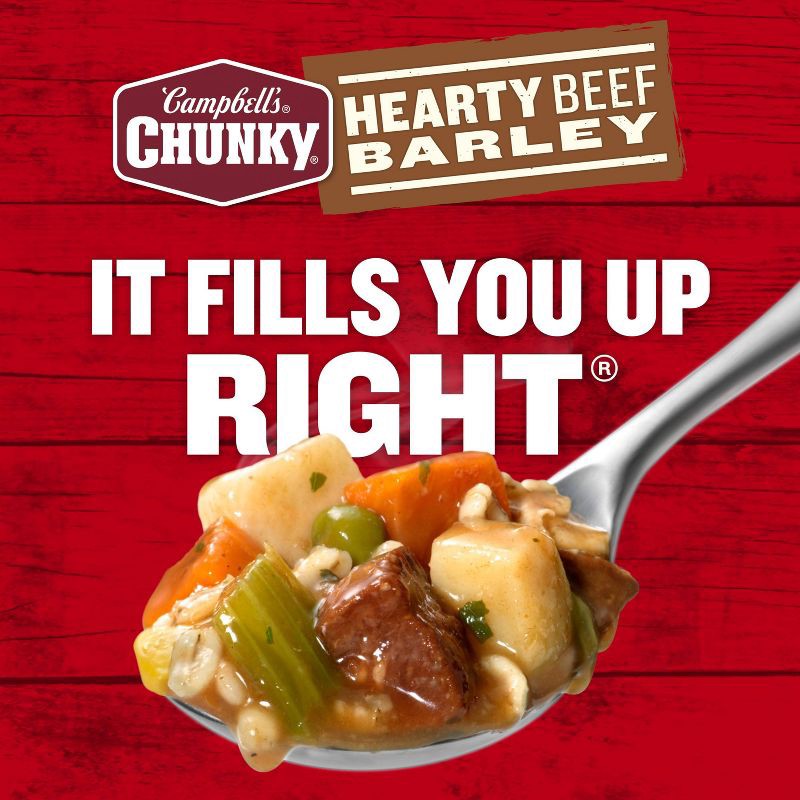 slide 6 of 14, Campbell's Chunky Hearty Beef Barley Soup - 18.8oz, 18.8 oz