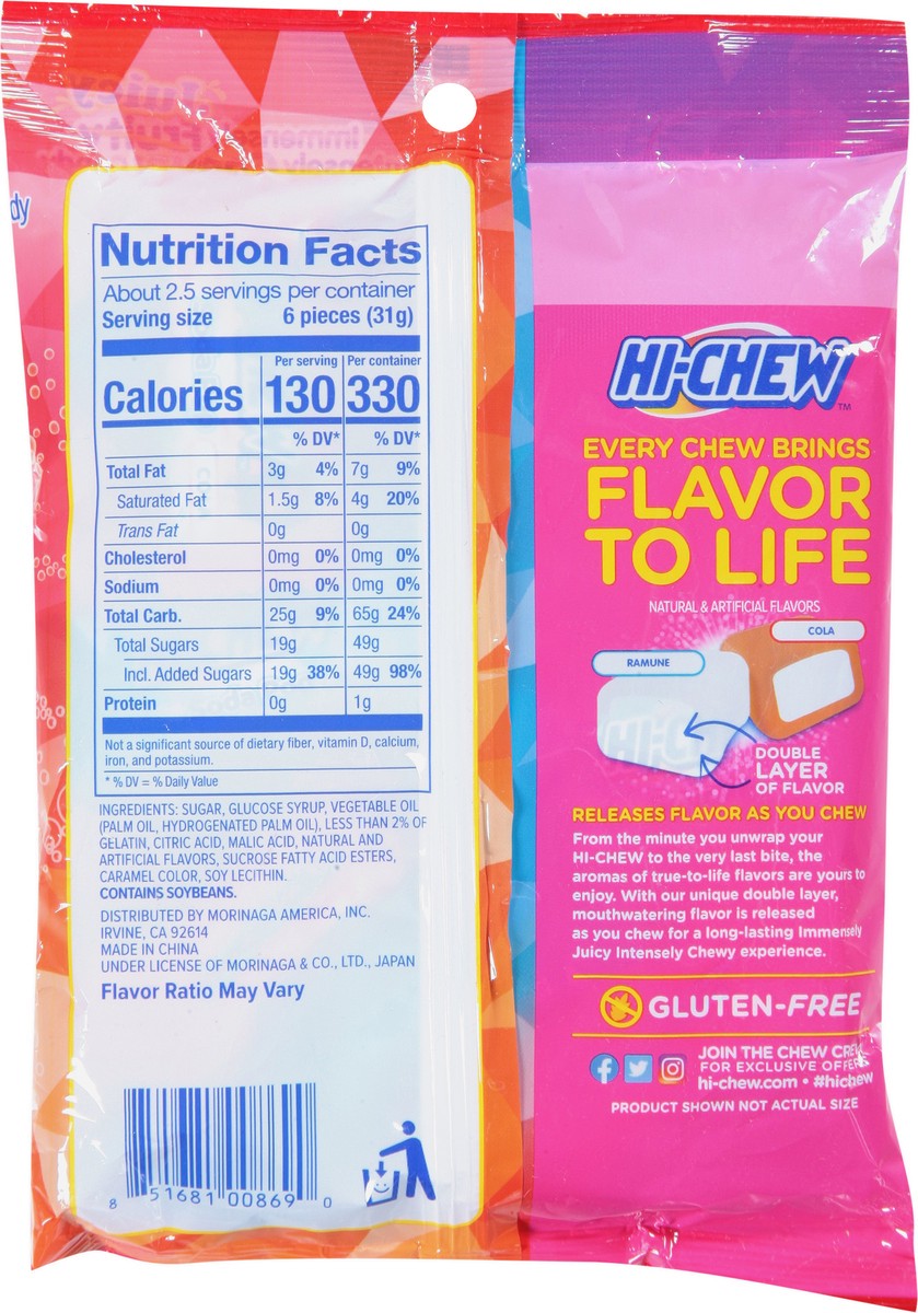 slide 9 of 9, Hi-Chew Hi Chew Soda Pop Peg Bag, 2.82 oz