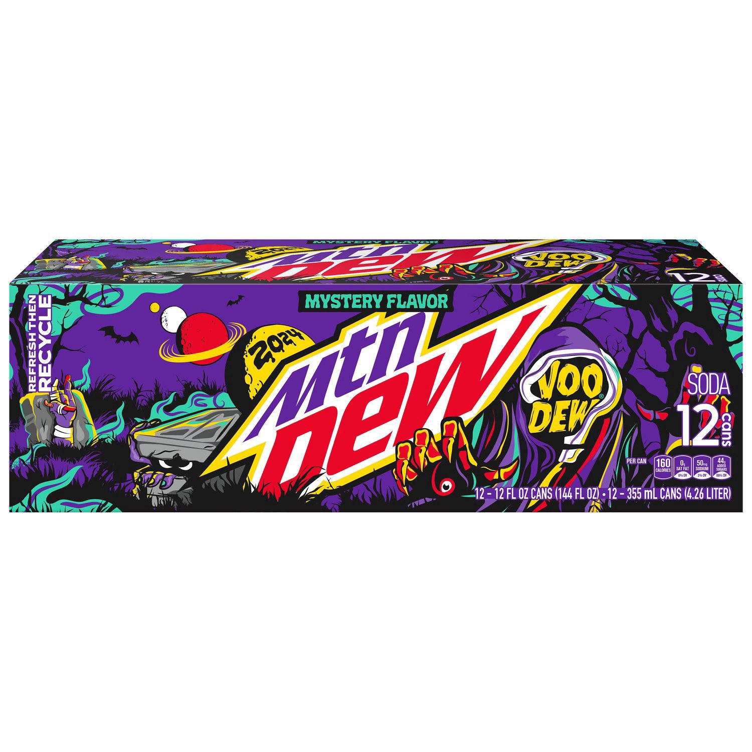 slide 1 of 1, Mountain Dew Voo Dew, 12 ct; 12 fl oz