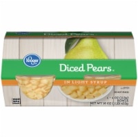 slide 1 of 1, Kroger Diced Pears In Light Syrup Snack Bowls, 4 ct; 4 oz