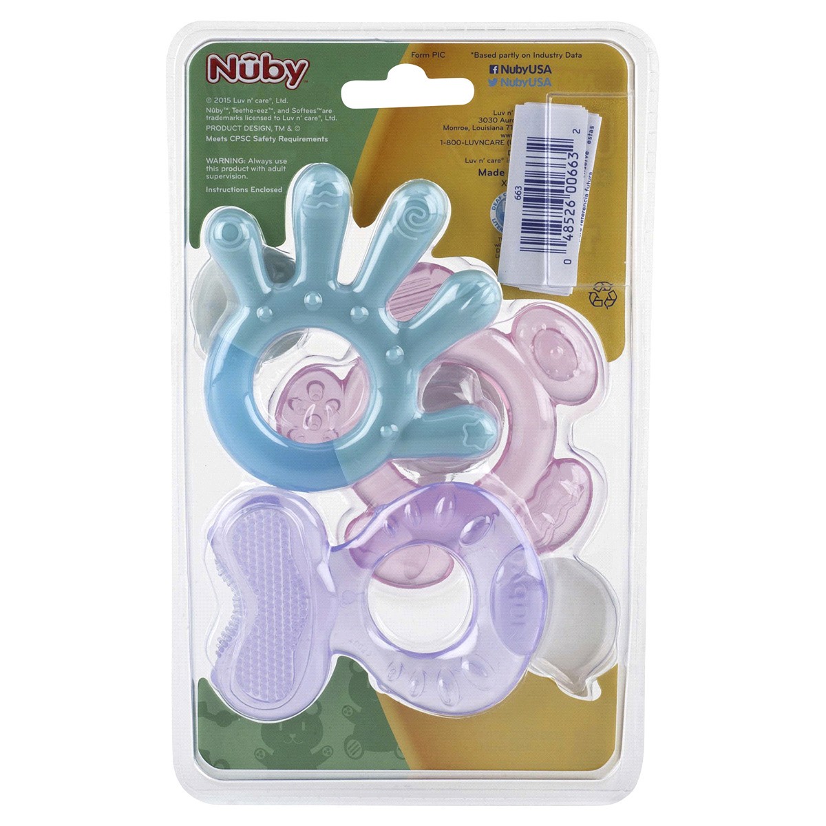 slide 2 of 2, Nuby 3m+ 3-Step Teether Set 1 Set, 1 ct