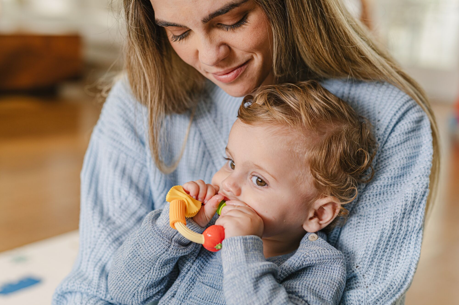 slide 5 of 8, Nuby Pasta Teething Ring, 1 ct