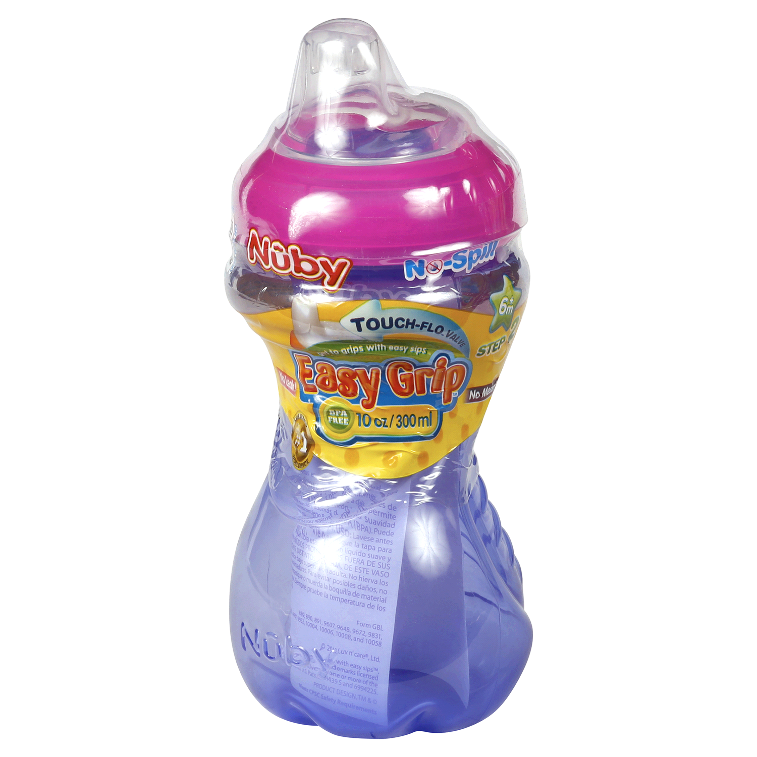slide 1 of 3, Nuby No-Spill Easy Grip Cup, 10 oz
